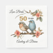 50周年記念ナプキパーソナライズされたンス スタンダードランチョンナプキン (正面)