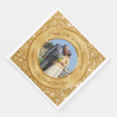 50周年記念ナプキンスパーソナライズされたと写真 (コーナー)