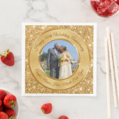 50周年記念ナプキンスパーソナライズされたと写真 (インサイチュ)