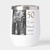 50周年記念ハッピーカップル名を追加する日付weddin (背面)