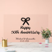 50周年記念ハッピーカップル名を追加する日付weddin アクリルサイン (ウェディング)