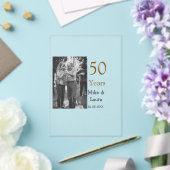 50周年記念ハッピーカップル名を追加する日付weddin アクリル招待状 (インサイチュ (ウェディング))