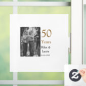 50周年記念ハッピーカップル名を追加する日付weddin ウィンドウサイン (ホーム)