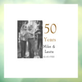 50周年記念ハッピーカップル名を追加する日付weddin ウィンドウサイン (シート3)