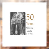 50周年記念ハッピーカップル名を追加する日付weddin ウィンドウサイン (シート2)