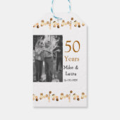 50周年記念ハッピーカップル名を追加する日付weddin ギフトタグ (裏面)