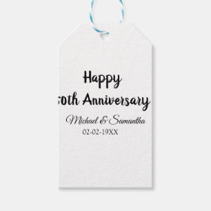 50周年記念ハッピーカップル名を追加する日付weddin ギフトタグ