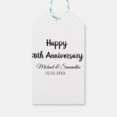 50周年記念ハッピーカップル名を追加する日付weddin ギフトタグ (裏面)