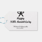 50周年記念ハッピーカップル名を追加する日付weddin ギフトタグ (裏面横)