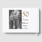 50周年記念ハッピーカップル名を追加する日付weddin ゲストブック (裏面)