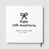 50周年記念ハッピーカップル名を追加する日付weddin ゲストブック (裏面)