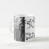 50周年記念ハッピーカップル名を追加する日付weddin コーヒーマグカップ (正面左)