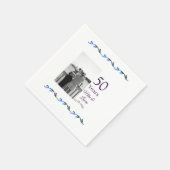 50周年記念ハッピーカップル名を追加する日付weddin スタンダードカクテルナプキン (角)