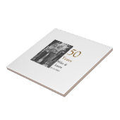 50周年記念ハッピーカップル名を追加する日付weddin タイル (側面)