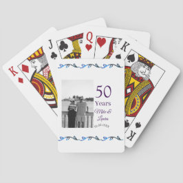 50周年記念ハッピーカップル名を追加する日付weddin トランプ