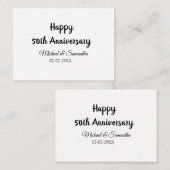 50周年記念ハッピーカップル名を追加する日付weddin ノートカード (正面/裏面)