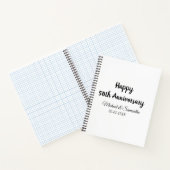 50周年記念ハッピーカップル名を追加する日付weddin ノートブック (内部)