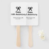 50周年記念ハッピーカップル名を追加する日付weddin ハンドファン (正面&裏面)