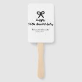 50周年記念ハッピーカップル名を追加する日付weddin ハンドファン (裏面)