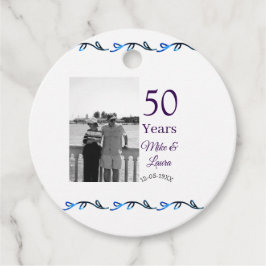 50周年記念ハッピーカップル名を追加する日付weddin フェイバータグ