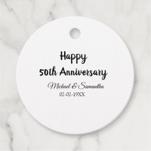50周年記念ハッピーカップル名を追加する日付weddin フェイバータグ