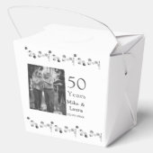 50周年記念ハッピーカップル名を追加する日付weddin フェイバーボックス (裏面)