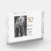 50周年記念ハッピーカップル名を追加する日付weddin フォトブロック (左)