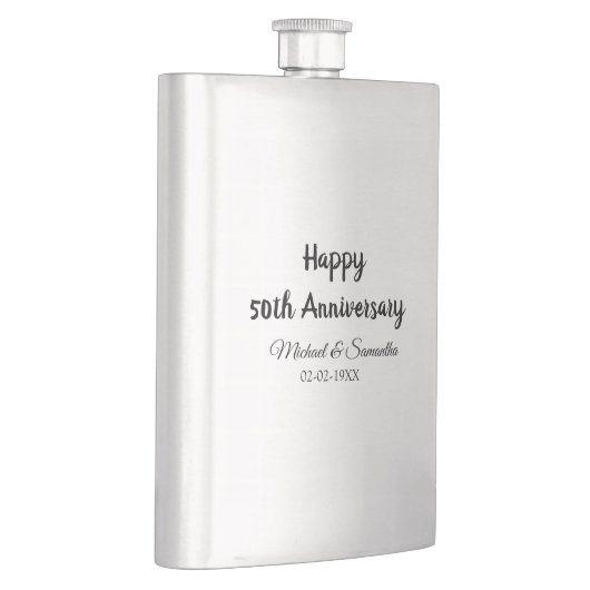 50周年記念ハッピーカップル名を追加する日付weddin フラスク (右)