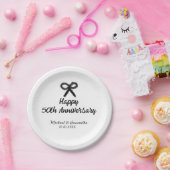 50周年記念ハッピーカップル名を追加する日付weddin ペーパープレート (パーティー)