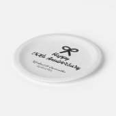 50周年記念ハッピーカップル名を追加する日付weddin ペーパープレート (アングル)