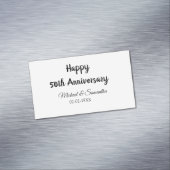 50周年記念ハッピーカップル名を追加する日付weddin マグネット名刺 (インサイチュ)