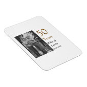 50周年記念ハッピーカップル名を追加する日付weddin マグネット (右側)