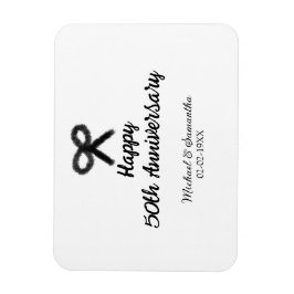 50周年記念ハッピーカップル名を追加する日付weddin マグネット