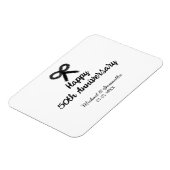 50周年記念ハッピーカップル名を追加する日付weddin マグネット (左側)