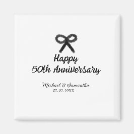 50周年記念ハッピーカップル名を追加する日付weddin マグネット