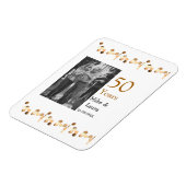 50周年記念ハッピーカップル名を追加する日付weddin マグネット (左側)