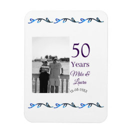 50周年記念ハッピーカップル名を追加する日付weddin マグネット