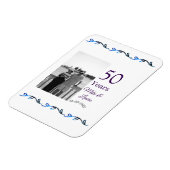 50周年記念ハッピーカップル名を追加する日付weddin マグネット (左側)