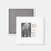 50周年記念ハッピーカップル名を追加する日付weddin マグネット (正面/裏面)