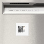 50周年記念ハッピーカップル名を追加する日付weddin マグネット (インサイチュ (食洗機))