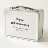 50周年記念ハッピーカップル名を追加する日付weddin メタルランチボックス (裏面)