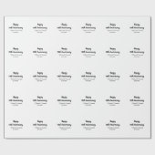 50周年記念ハッピーカップル名を追加する日付weddin ラッピングペーパー (フラット)