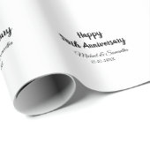 50周年記念ハッピーカップル名を追加する日付weddin ラッピングペーパー (ロールコーナー)