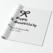 50周年記念ハッピーカップル名を追加する日付weddin ラッピングペーパー (アンロールド)