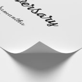 50周年記念ハッピーカップル名を追加する日付weddin ラッピングペーパー (角)