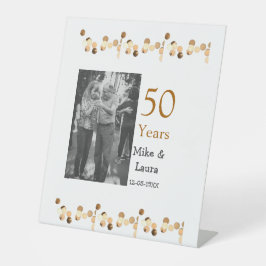 50周年記念ハッピーカップル名を追加する日付weddin 台座サイン