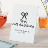 50周年記念ハッピーカップル名を追加する日付weddin 台座サイン (インサイチュ)