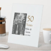 50周年記念ハッピーカップル名を追加する日付weddin 台座サイン (インサイチュ)