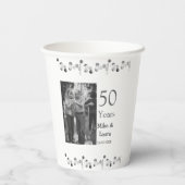 50周年記念ハッピーカップル名を追加する日付weddin 紙コップ (裏面)