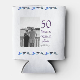 50周年記念ハッピーカップル名を追加する日付weddin 缶クーラー